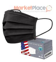 IIR Black 3ply Disposable Face masks packet of 50