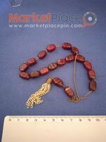 Κομπολόι από ορυκτό σκούρο κόκκινο αχάτης.