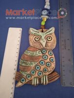 Χειροποίητο διακοσμητικό κεραμικό τοίχου σε κουκουβάγια.