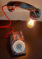 Retro phone table lamp