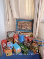 16 συλλεκτικά καί παλαιά μεταλλικά κουτιά.