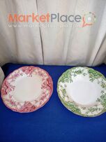 Two early hallmarks ceramics plates