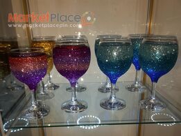 Wines glitter glasses