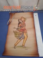 Κρεμαστό ζωγραφική από Ιράν σε δέρμα.