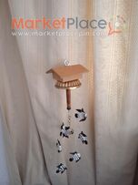 Διακοσμητικό κρεμαστό χώρου με ψάρια από γυαλί.