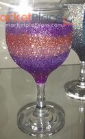 Wine glitter glass