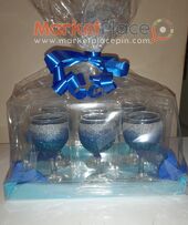 Wine glitter glasses