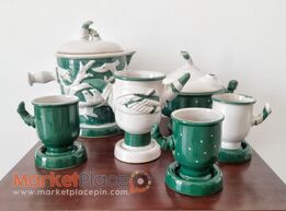 Majolica tea service lvov ussr 1960