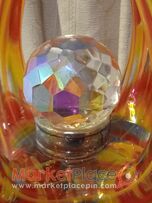 Μουρανο χρώμα κεχριμπαριού με κρύσταλλο εσωτερικά.