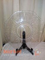 A rare American hand cut martinsville glass for cake.