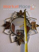 Παλαιός μεταλλικός επίχρυσος καθρέφτης.