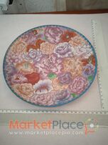 Cloisonné bronze plate.