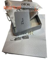 Christian dior silver rhinestone earrings