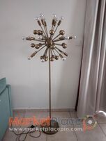 Unusual 2 Brass Sputnik lights 1 floor standing lamp