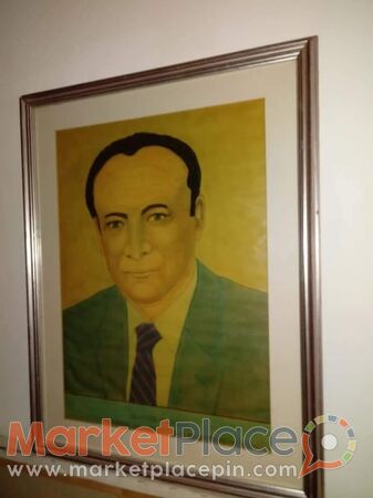 Χειροποίητη προσωπογραφία από χαρτόνι σε κορνίζα ζωγραφιά από κικης. - Mesa Geitonia, Limassol