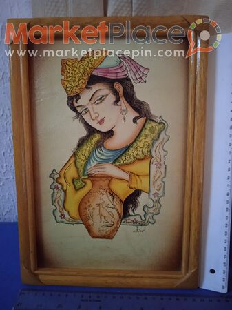 Ζωγραφική σε δελμα σε κορνίζα από Ιράν. - Mesa Geitonia, Limassol