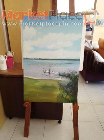 Gallery artist original paint oil on canvas 60x90cm signed by artist - 1.Limassol, Limassol