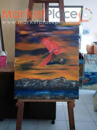 Gallery artist original paint oil on canvas 50x65 cm signed by artist - 1.Limassol, Limassol