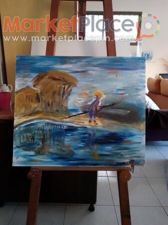 Gallery artist original paint oil on canvas 70x90 cm signed by artist - 1.Limassol, Limassol
