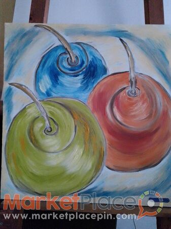 Gallery artist original paint oil on canvas 65x65 cm signed by artist - 1.Limassol, Limassol