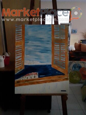 Gallery artist original paint oil on canvas 75x100 cm signed by artist - 1.Limassol, Limassol
