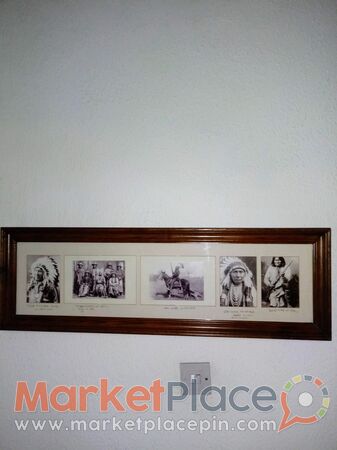 Κορνίζα 92Χ30cm με ινδιάνους ιθαγενείς αρχηγούς της Αμερικής. - 1.Limassol, Limassol