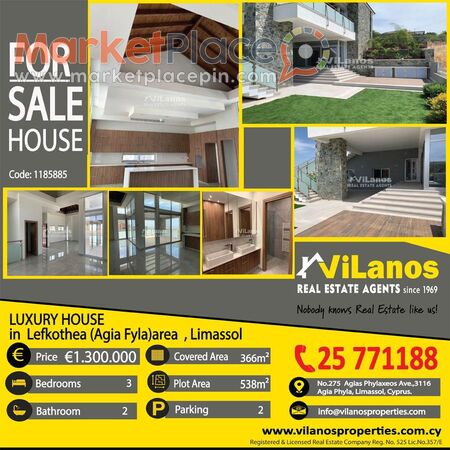 For Sale New Luxury Villa in Lefkothea(Agia Phyla)area,Limassol,Cyprus - Agia Fyla, Limassol