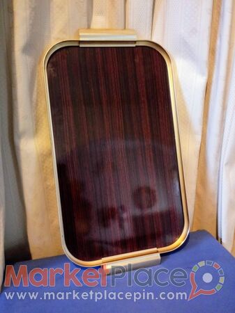 Ξύλινος δίσκος σερβιρίσματος με αλουμίνιο περίβλημα. - 1.Limassol, Limassol