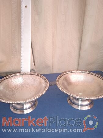 Two old silver plated Sheffield candy dish. - 1.Limassol, Limassol