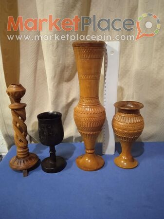 4 ξύλινα χειροποίητα σκαλιστά από ελιά και έβενο. - 1.Limassol, Limassol