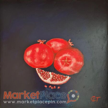 Pomegranates painting, original handmade painting - Larnaca, Larnaca