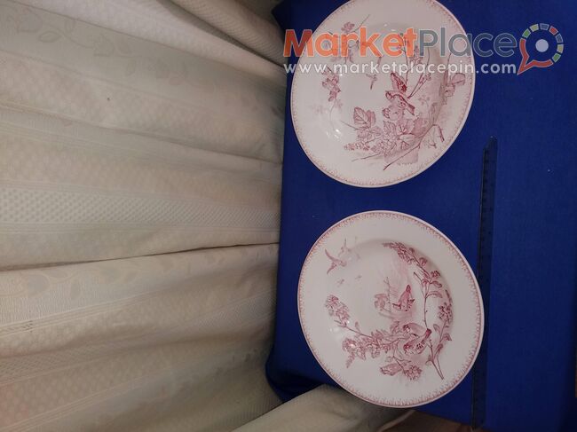 Two old plates 18 century hallmark verano hand painted. - Mesa Geitonia, Limassol