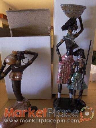 African style statues. 5 types - Deryneia, Famagusta