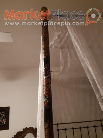 Κρεβάτι αντίκα με ουρανό - προύντζινο & σιδερένιο - Nicosia, Nicosia